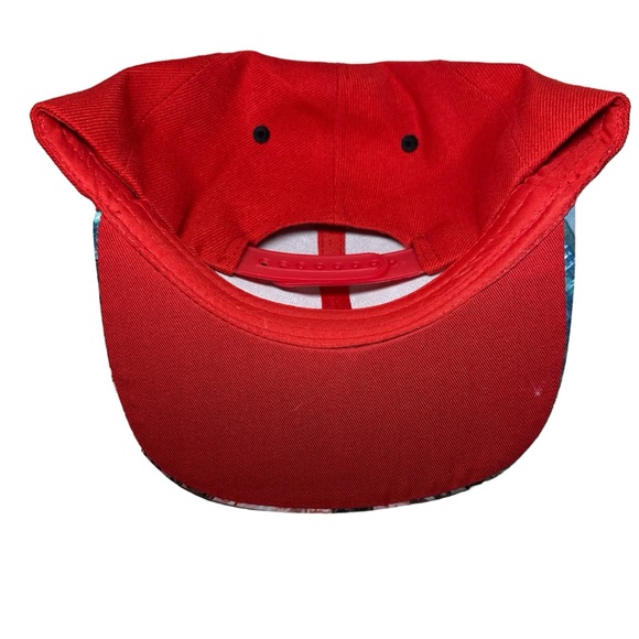 DC Comics- Men's Harley Quinn Embroidered Red Snapback Flat bill Cap- Six Flags - Picture 7 of 11